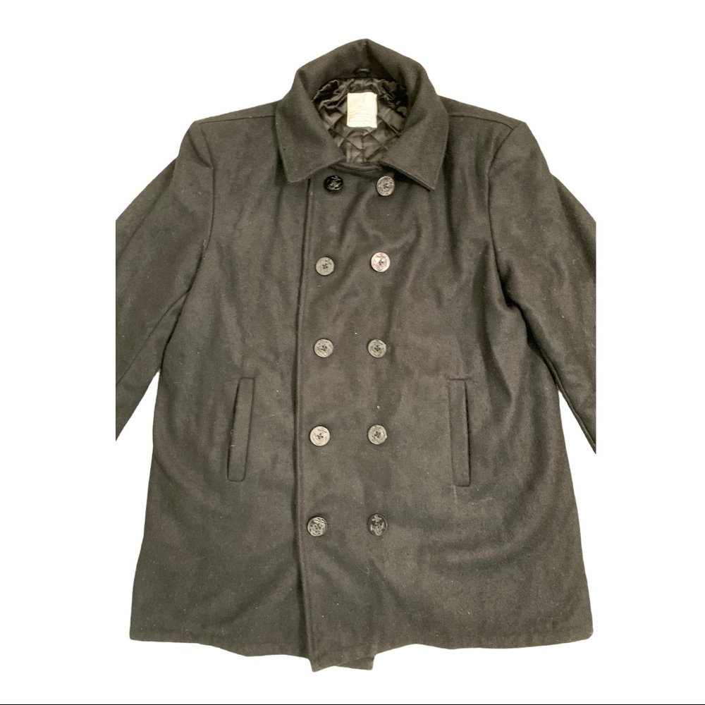 VTG Wool Fisherman Trench Coat Lined Mariner 2000
